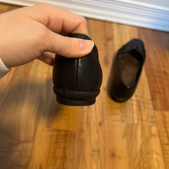 Clarks Candra Gleam Twist Leather Black Comfortable Ballet Flats - Picture 12 of 14